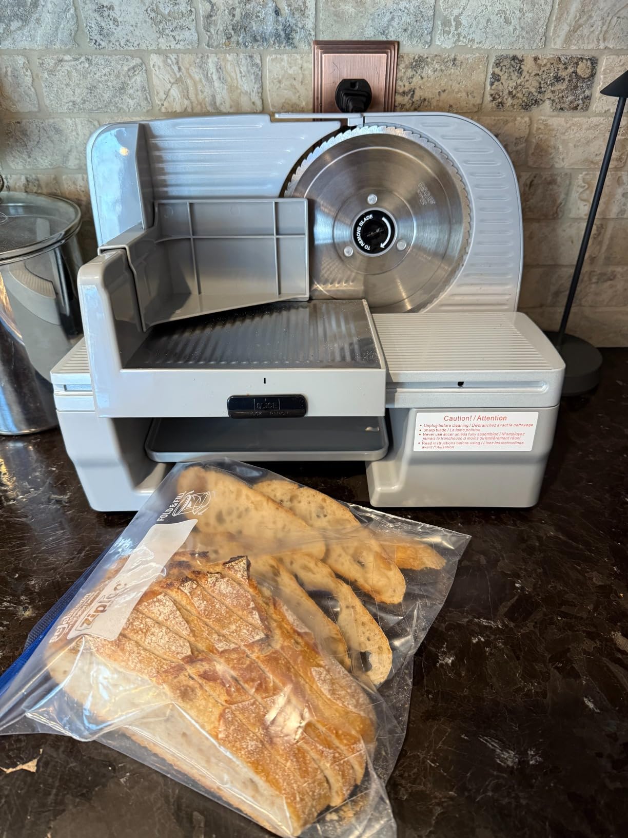 Chef'sChoice 615A Electric Meat Slicer Features Precision Thickness Control and Tilted Food Carriage for Fast and Efficient Slicing with Removable Blade for Easy Clean 7