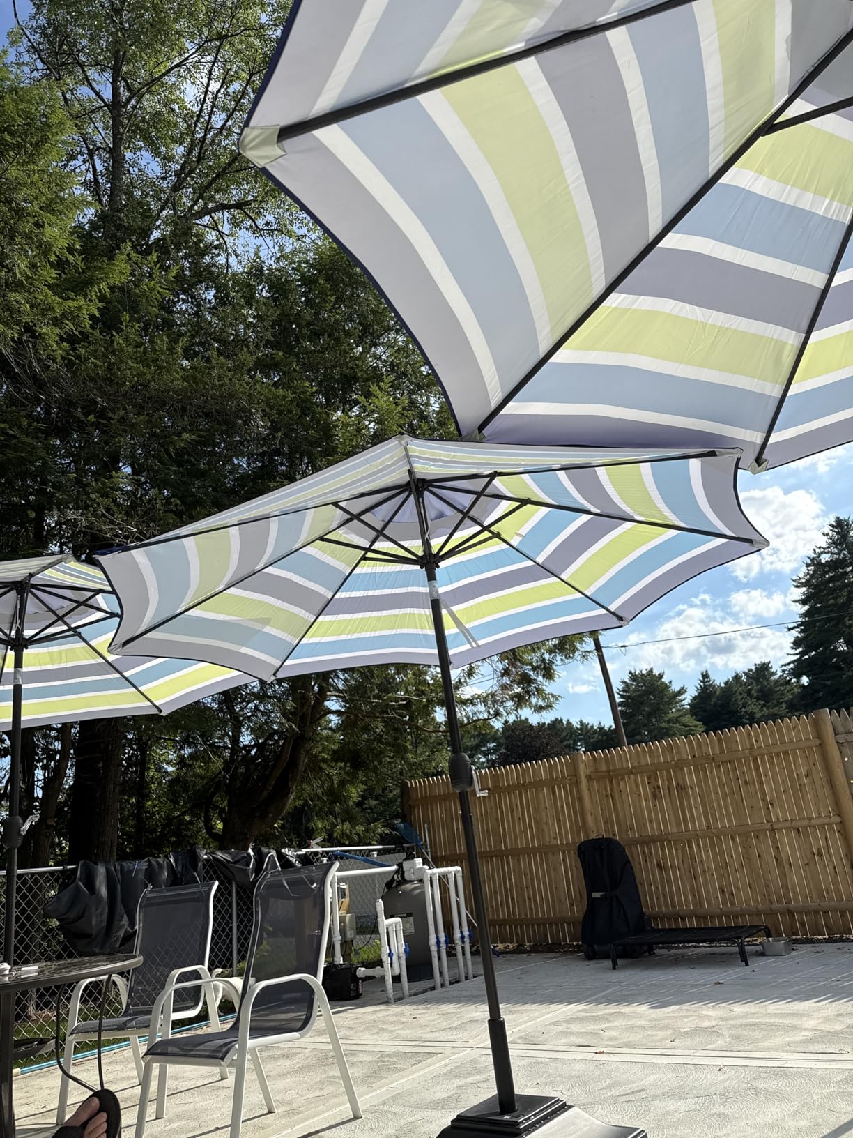 Blissun 9' Outdoor Patio Umbrella, Outdoor Table Umbrella, Yard Umbrella, Market Umbrella with 8 Sturdy Ribs, Push Button Tilt and Crank Customer Review Blissun 9' Outdoor Patio Umbrella, Outdoor Table Umbrella, Yard Umbrella, Market Umbrella with 8 Sturdy Ribs, Push Button Tilt and Crank - Customer Photo 1