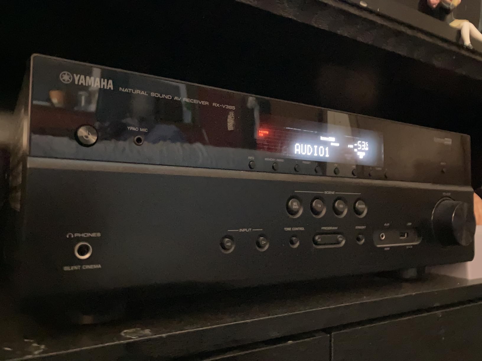 YAMAHA RX-V385 5.1-Channel 4K Ultra HD AV Receiver with Bluetooth - Customer Photo 2