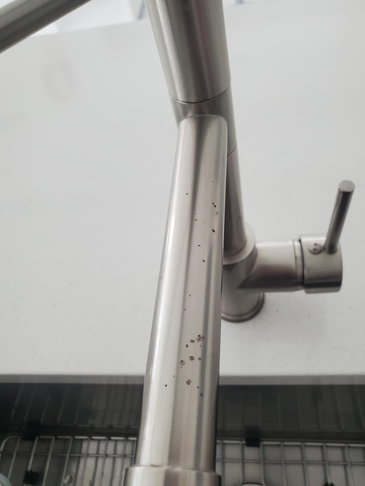 Fapully Commercial Pull Down Kitchen Sink Faucet with Sprayer Brushed Nickel - Customer Photo 2
