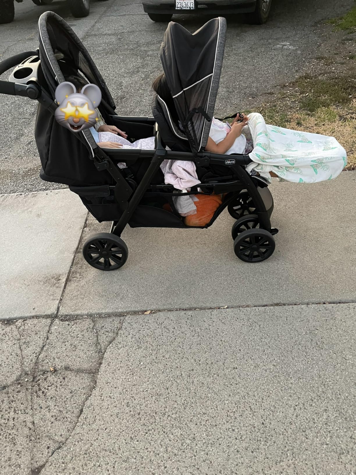 Chicco Cortina Together Double Stroller - Minerale | Black/Silver customer photo 2