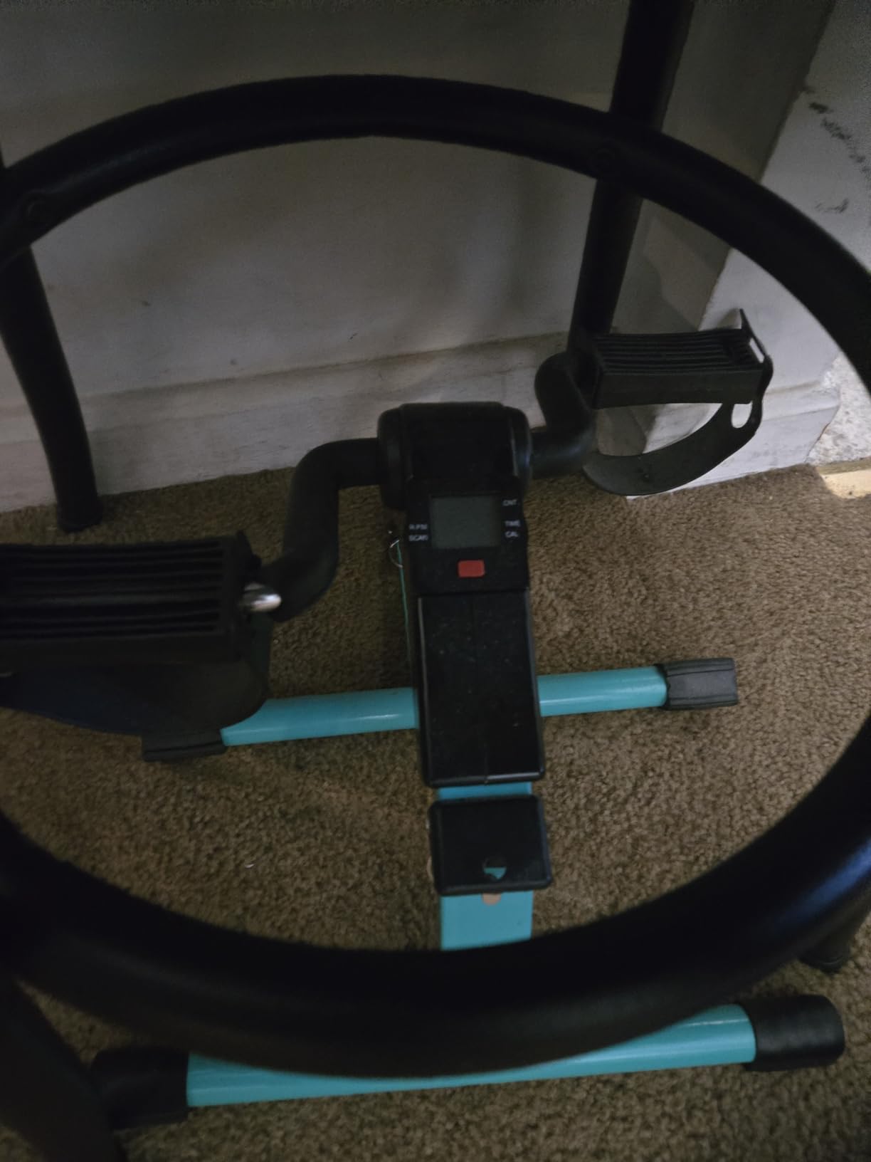 Folding Pedal Exerciser, Mini Under Desk Bike - Portable Foot Hand Cycle Peddler Machine Bicycle Exerciser for Arm Leg While Sitting - Customer Photo 1