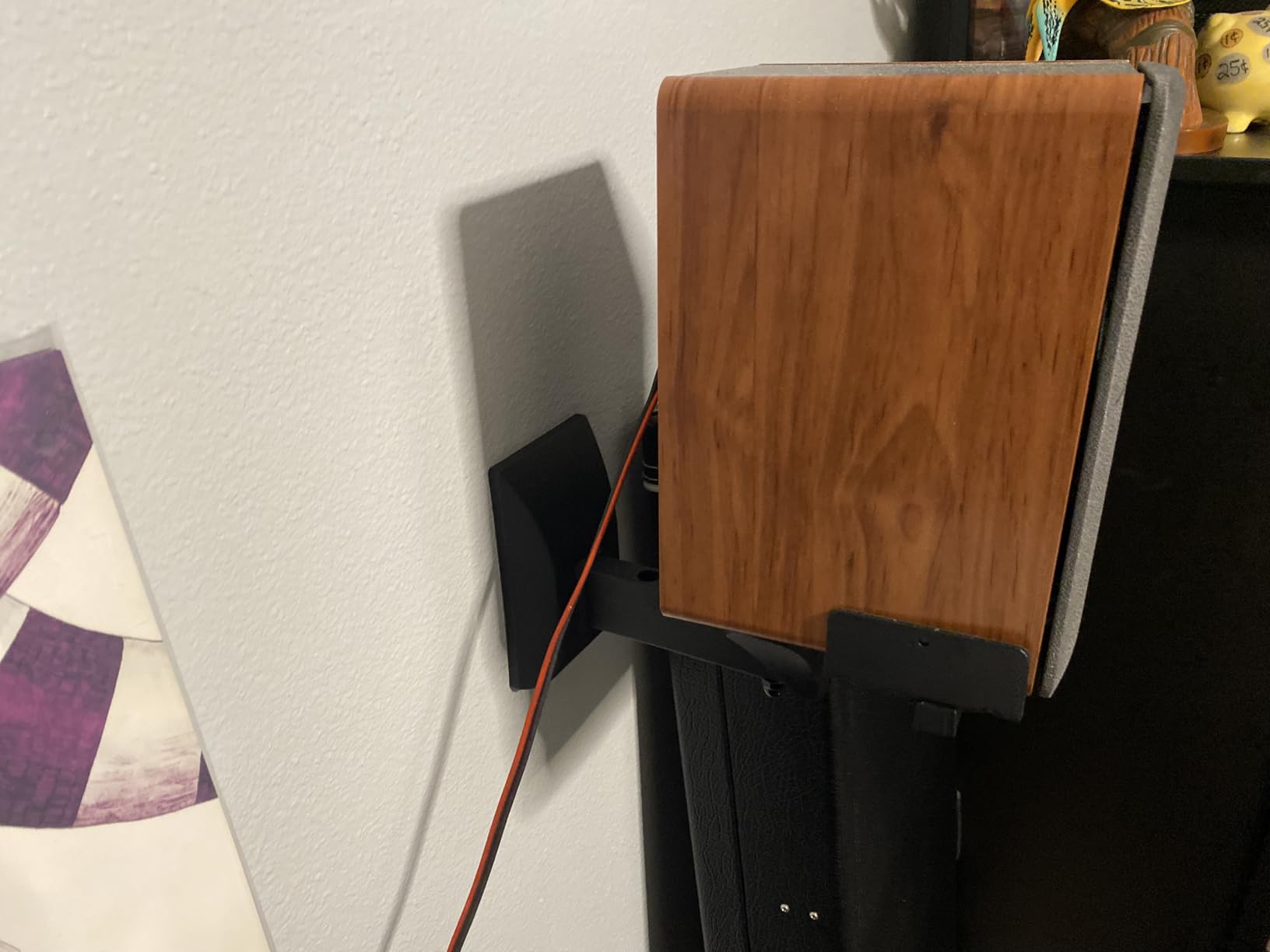Edifier P12 Passive Bookshelf Speaker - 2-Way Speakers with Built-in Wall-Mount Bracket - Wood Color, Pair - Needs Amplifier or Receiver to Operate - Customer Photo 2