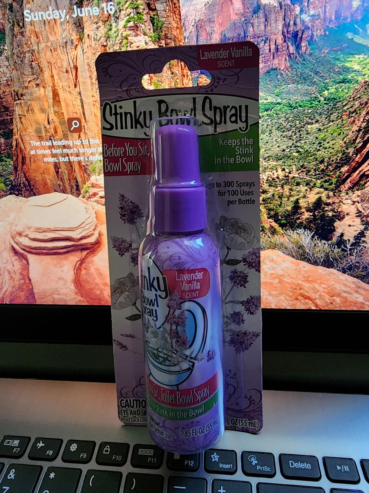 Set of 2 Stinky Bowl Spray 1.85oz - Before You Go Toilet Bathroom Deodorizer - Features Fresh Citrus Scent and Lavender Scent! - Customer Photo 1