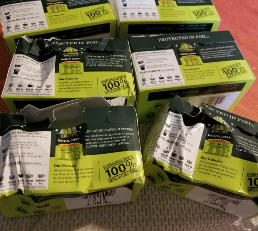 Bigelow Tea Green Tea with Ginger Plus Probiotics, Caffeinated Tea with Ginger, 18 Count Box (Pack of 6), 108 Total Tea Bags - Customer Photo 1