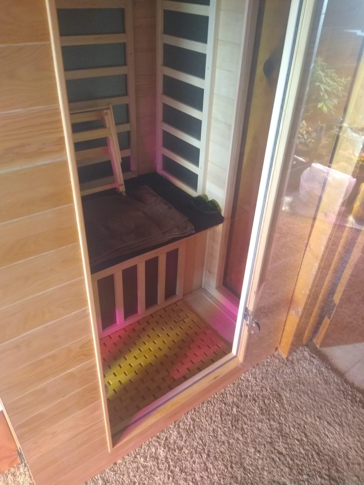Bamboo Bath Mat - Wooden Bathroom Mat, Foldable Bathmat, Accessory for Sauna Spa Tub Steps and Floors - 24 x 16 x 0.4 Inches [LxWxH] - Customer Photo 2