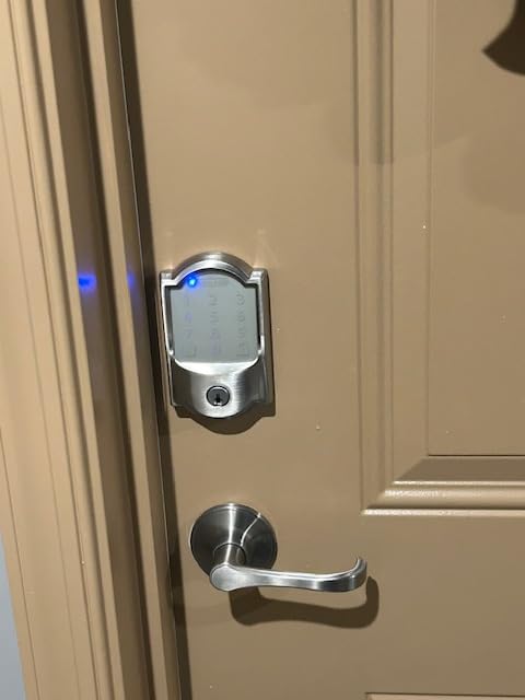 Schlage Encode Smart WiFi Deadbolt Lock for Front Door - Keyless Entry with App or Touchscreen - Works with Alexa, Hey Google, & Airbnb - Create Codes for Guests - Matte Black - Customer Photo 1