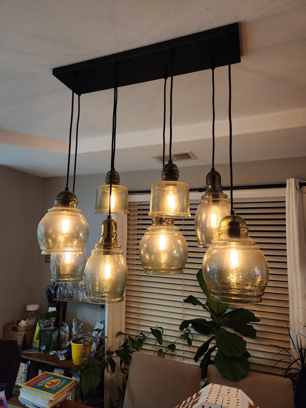 GE Vintage Style LED Light Bulbs, 60 Watt, Clear Finish, ST19 Edison Style Bulbs (2 Pack) - Customer Photo 1