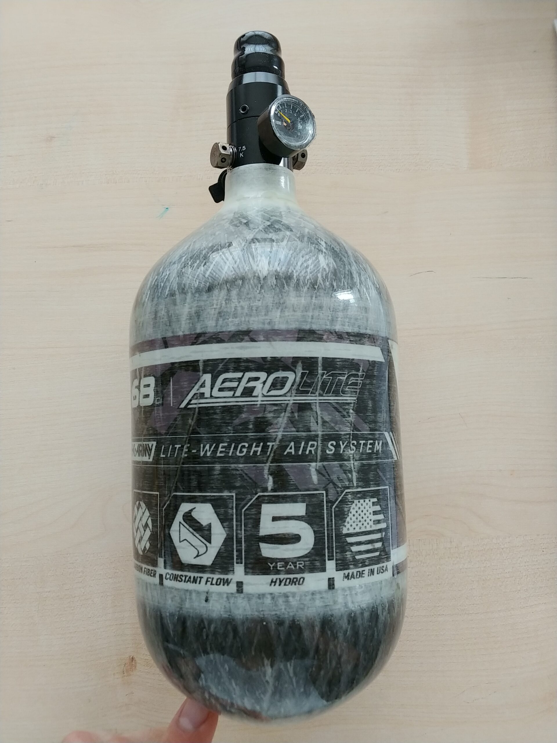 HK Army Aerolite Carbon Fiber HPA Compressed Air Paintball Tank System - Customer Photo 1