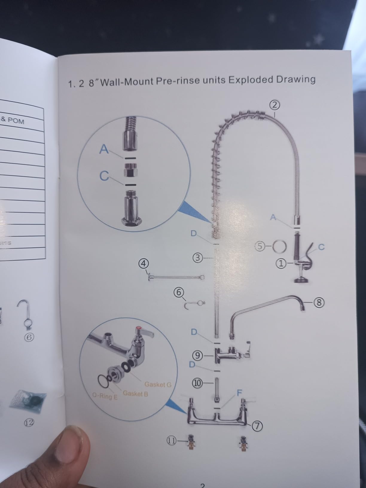 Commercial Faucet with Sprayer, 36