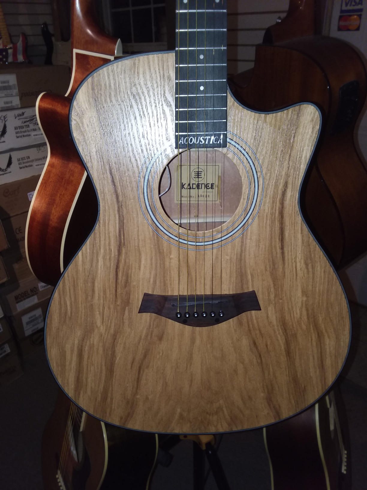 Kadence Acoustica Series Acoustic Electric Guitar - Wooden Acoustic Guitars (Zebra Wood) - Electric Acoustic Guitar with Pickup, Inbuilt Tuner and Bag - Guitar Acoustic for Beginner & Professionals - Customer Photo 2