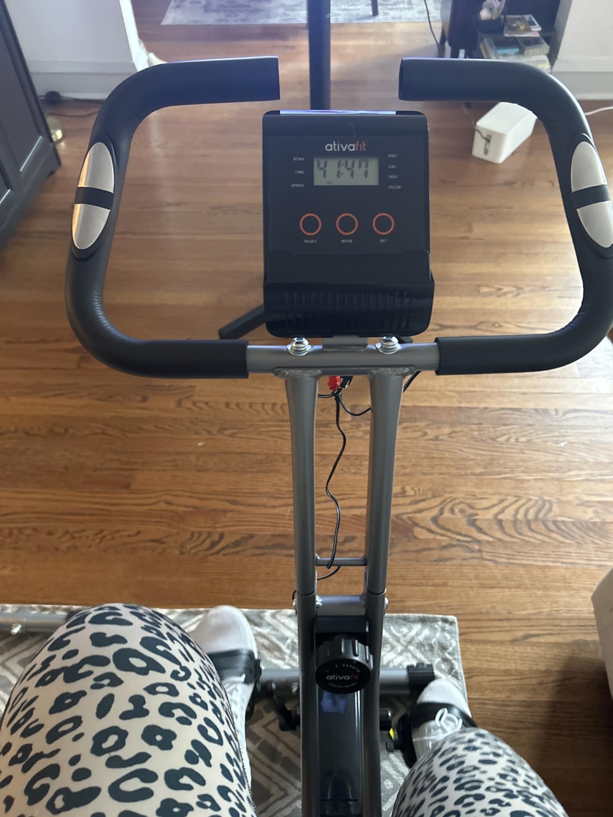 ATIVAFIT Exercise Bike Foldable Fitness Indoor Cycling Bike Magnetic 3 in 1 Upright Recumbent Exercise Bike with Resistance Bands for Home Workout - Customer Photo 1