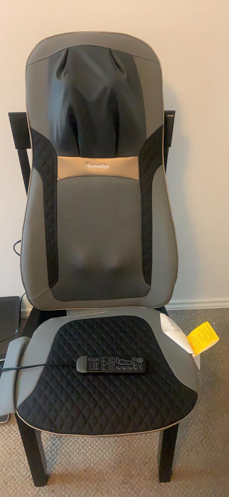 Homedics Back Massager with Heat, Shiatsu Elite II Heated Neck and Back Massage Cushion. 3 Different Massage Styles and 3 Massage Zones. Comes with Controller and Chair Straps - Customer Photo 1
