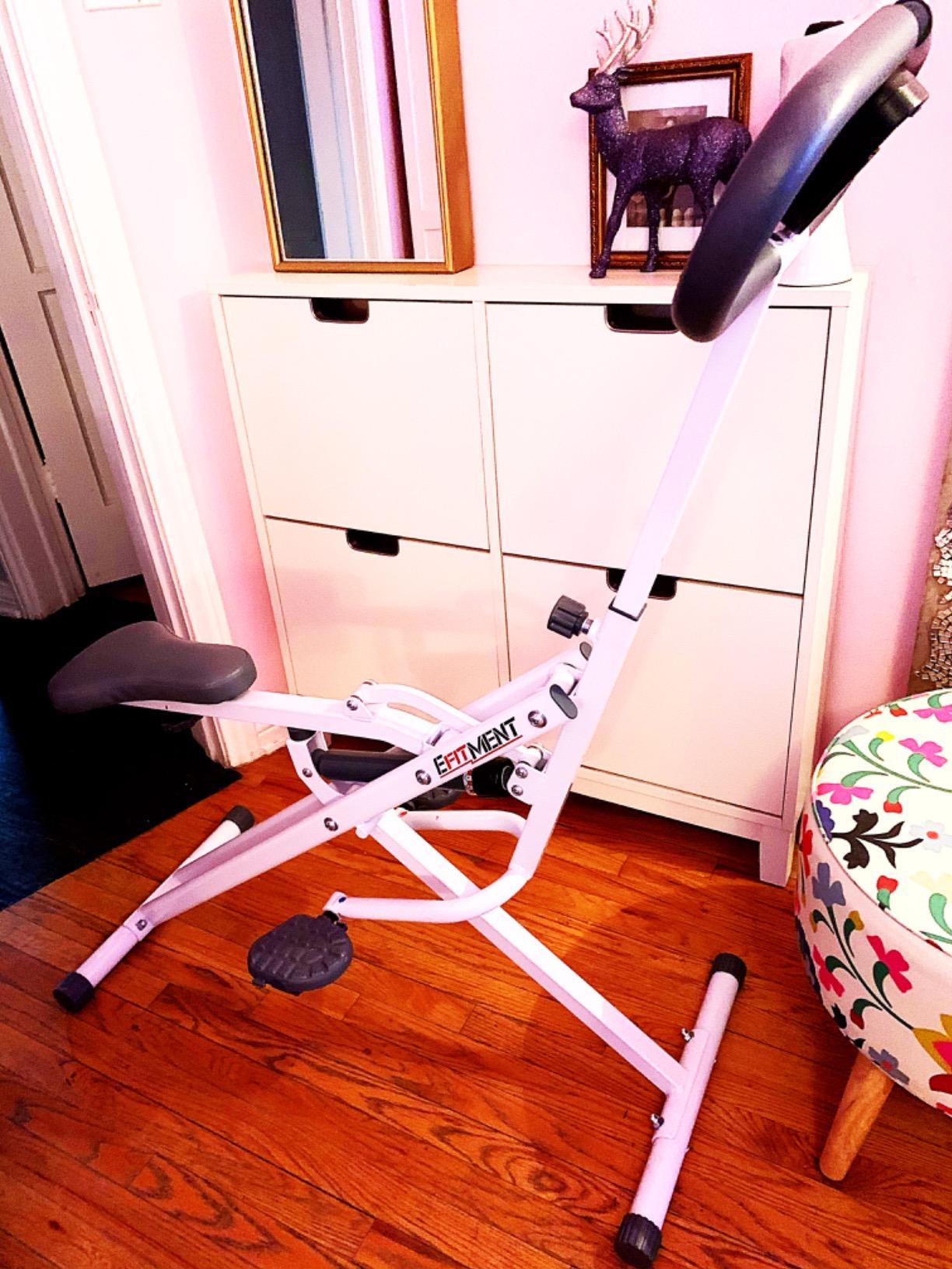 EFITMENT Rower-Ride Squat Machines for Home Exercise Trainer Total Body Abs and Glutes Butt Assist Upright Workout Rowing Machine - SA022 - Customer Photo 1