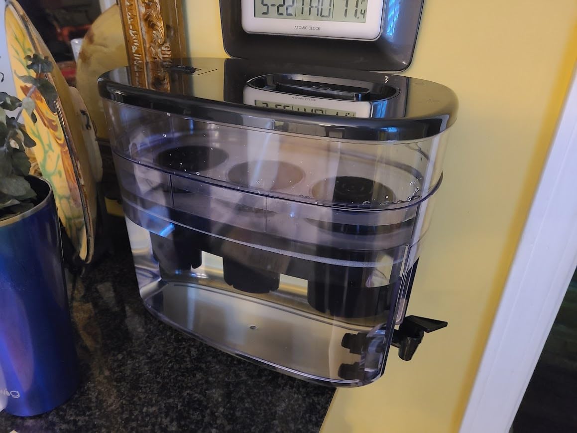 Invigorated Water - Alkaline Countertop Water Filter Dispenser, Large 52-Cup Capacity, Mineralized Alkaline Water, BPA-Free, 96 Gallons/Filter (White, 3 Filters Included) - Customer Photo 1