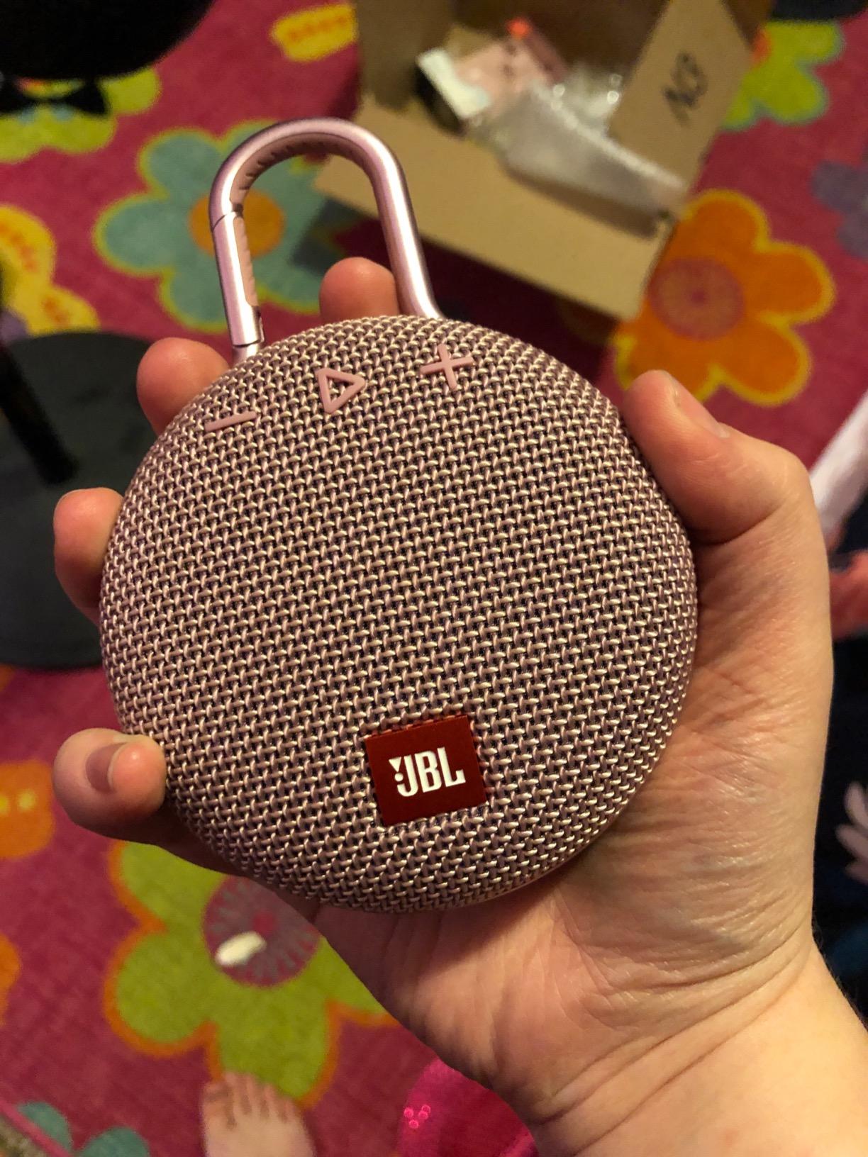 JBL Clip 3, Steel White - Waterproof, Durable & Portable Bluetooth Speaker - Up to 10 Hours of Play - Includes Noise-Cancelling Speakerphone & Wireless Streaming - Customer Photo 1