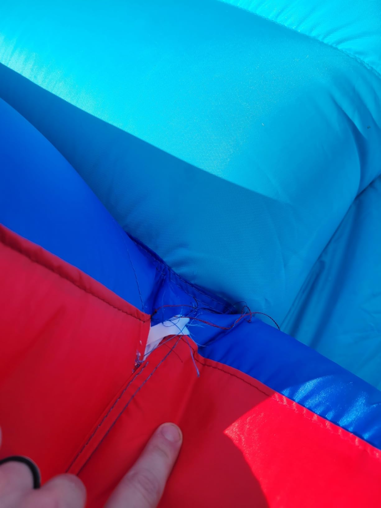 Sunny & Fun Deluxe Inflatable Water Slide Park & Splash Pool with Tunnel - Heavy-Duty for Outdoor Fun - Climbing Wall - Easy to Set Up & Inflate with Included Air Pump & Carrying Case - Customer Photo 2 - RosenberryRooms
