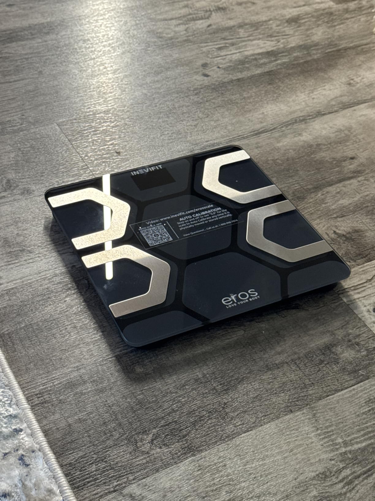 INEVIFIT EROS Bluetooth Body Fat Scale Smart BMI Highly Accurate Digital Bathroom Body Composition Analyzer with Wireless Smartphone APP 400 lbs 11.8 x 11.8 inch (Black) - Customer Photo 2