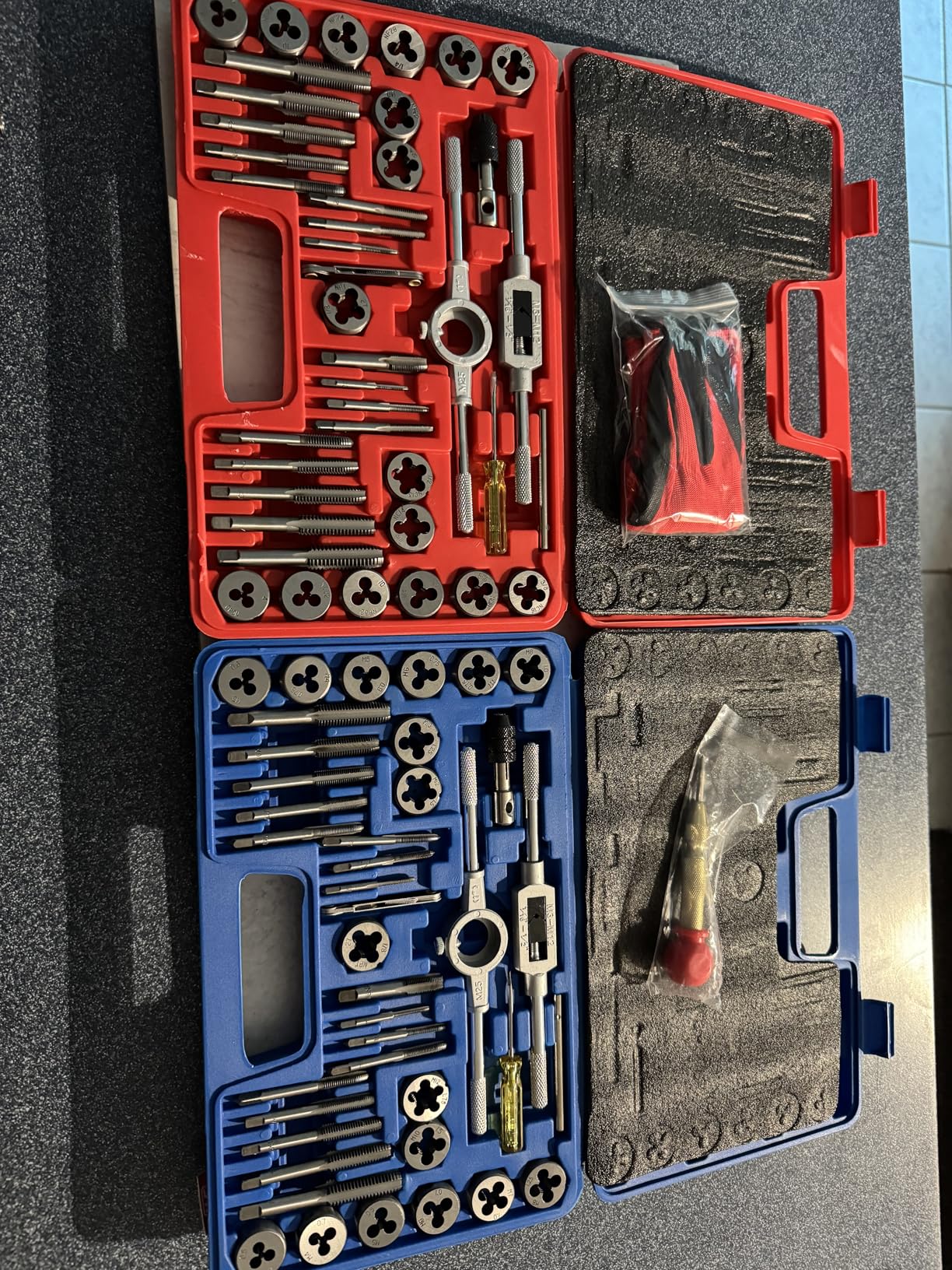 Orion Motor Tech 80pc Tap and Die Set in SAE and Metric Sizes, Metric and Standard Tap Set and Die Tool Set for Internal and External Threading - Customer Photo 1