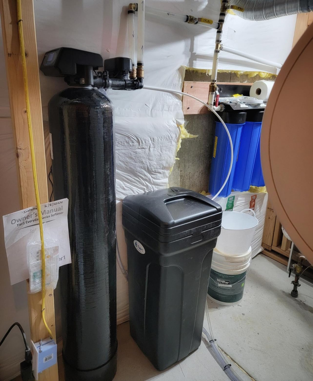 Tier1 Whole House Water Softener System 32,000 Grain High Efficiency with Sediment Pre-Filter | Pre-Filled Mineral Tank with 1 Cubic Foot of Cation Resin | Home Water Filtration System - Customer Photo 1