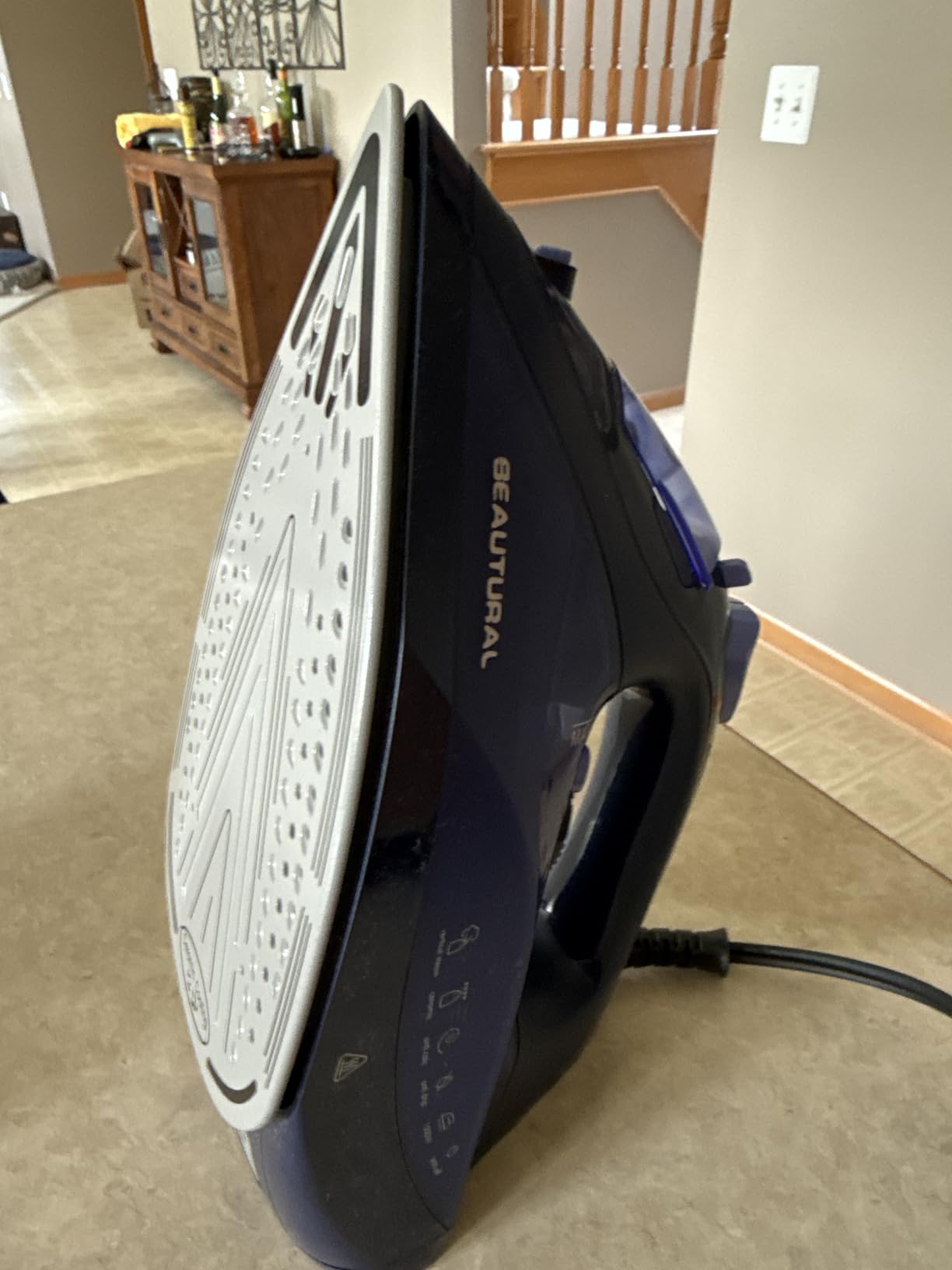BEAUTURAL Steam Iron for Clothes with Ceramic-Coated Soleplate, 1500 Watts | Burst of Steam, 3-Way Auto-Off, Anti-Drip and Anti-Calcium, Self-Cleaning, Easy Temperature Control, Perfect for Home Use customer photo 2