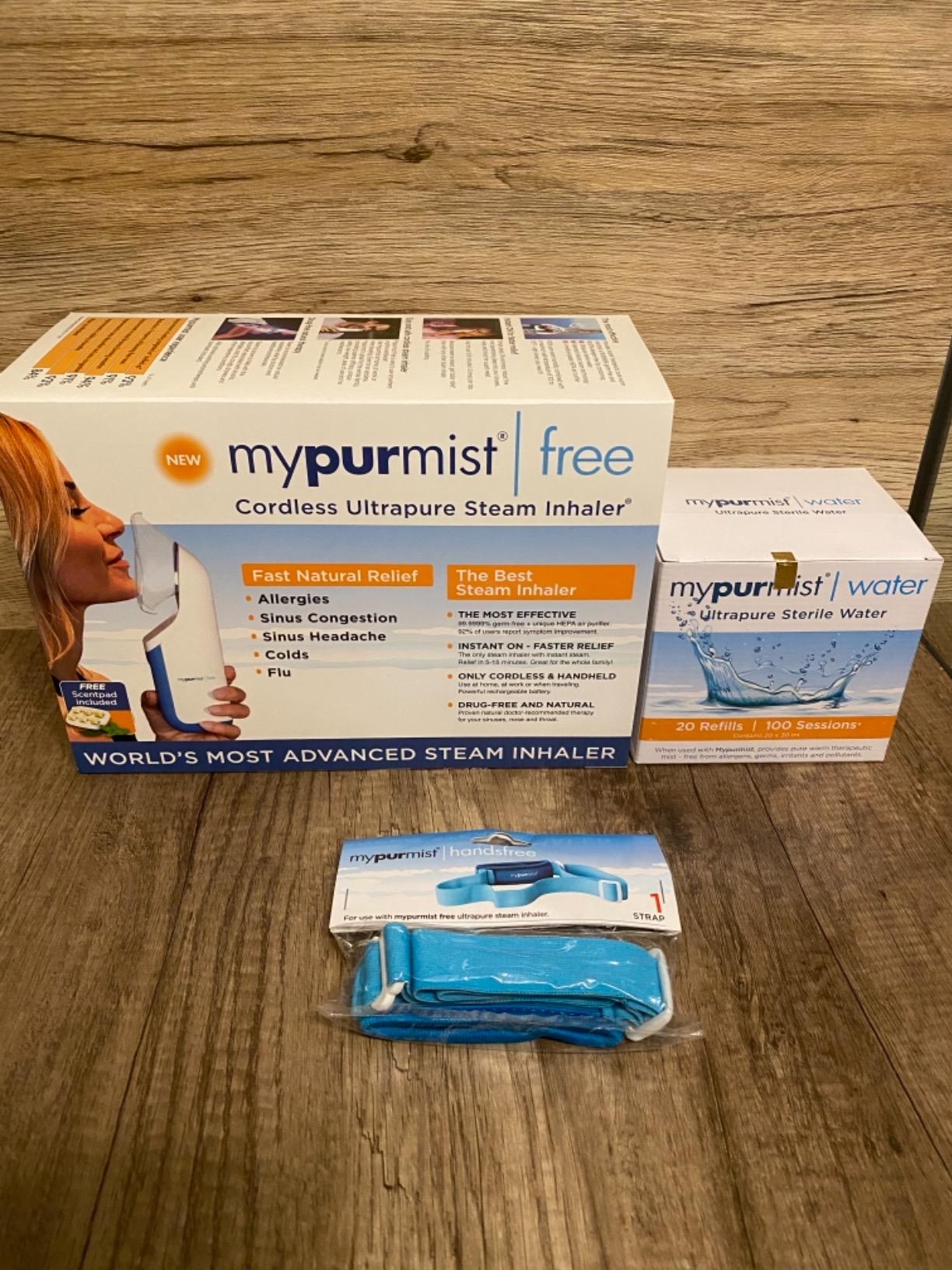 Mypurmist Free Ultrapure Cordless Steam Inhaler - Handheld Personal & Battery-Powered Steamer, Vaporizer & Humidifier for Sinus Relief, Nasal Congestion, Cold & Cough, Vocal Care - Customer Photo 1