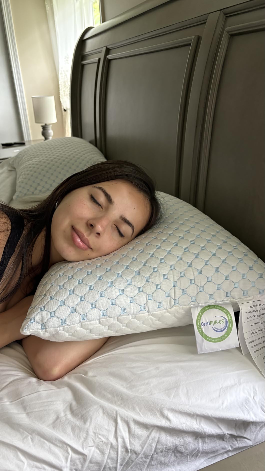 Nestl Cooling Body Pillow for Sleeping 1 Pack, Luxury Shredded Memory Foam Body Pillows, Adjustable Cold Gel Pillows for Hot Sleepers, Supportive Long Pillow for Bed Side Back Stomach Sleepers - Customer Photo 1