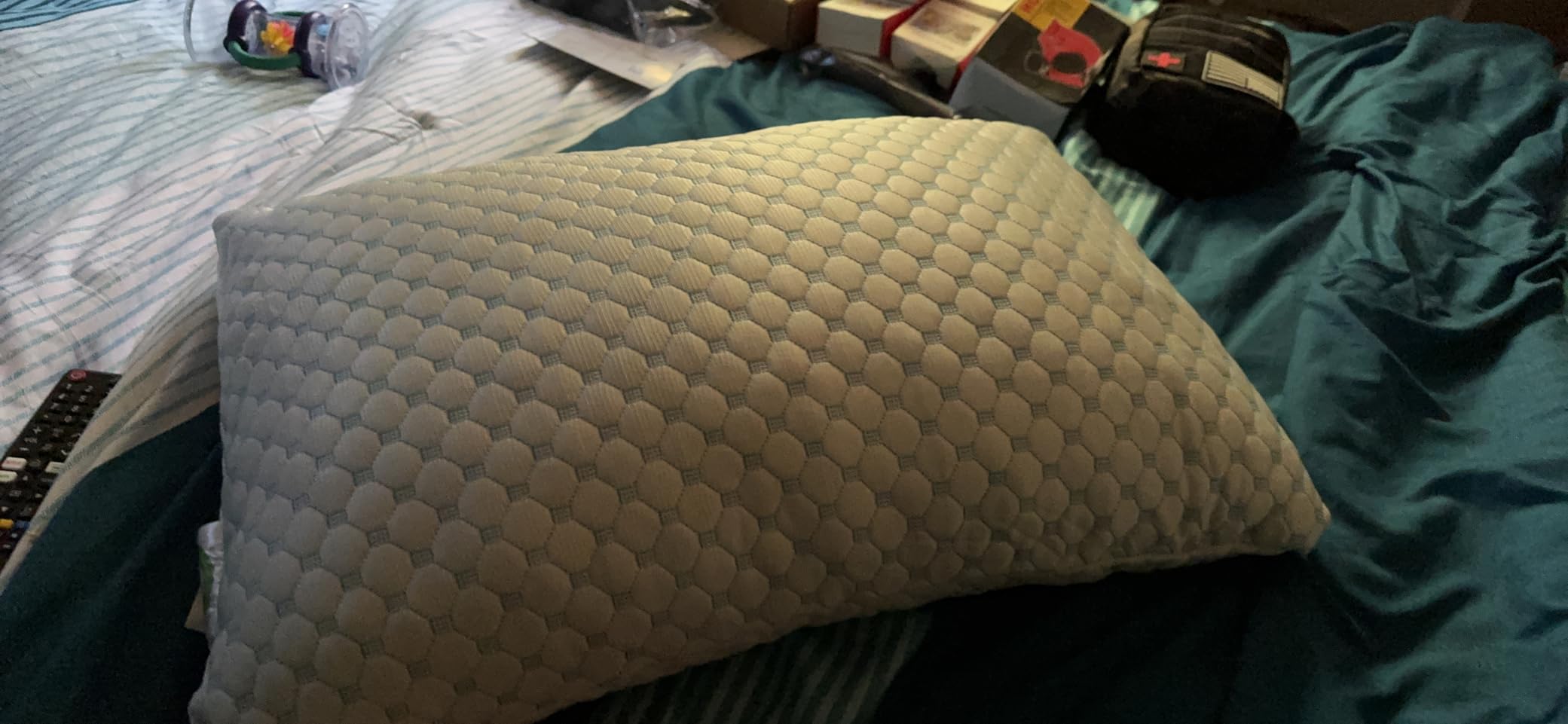 Nestl Cooling Body Pillow for Sleeping 1 Pack, Luxury Shredded Memory Foam Body Pillows, Adjustable Cold Gel Pillows for Hot Sleepers, Supportive Long Pillow for Bed Side Back Stomach Sleepers - Customer Photo 2