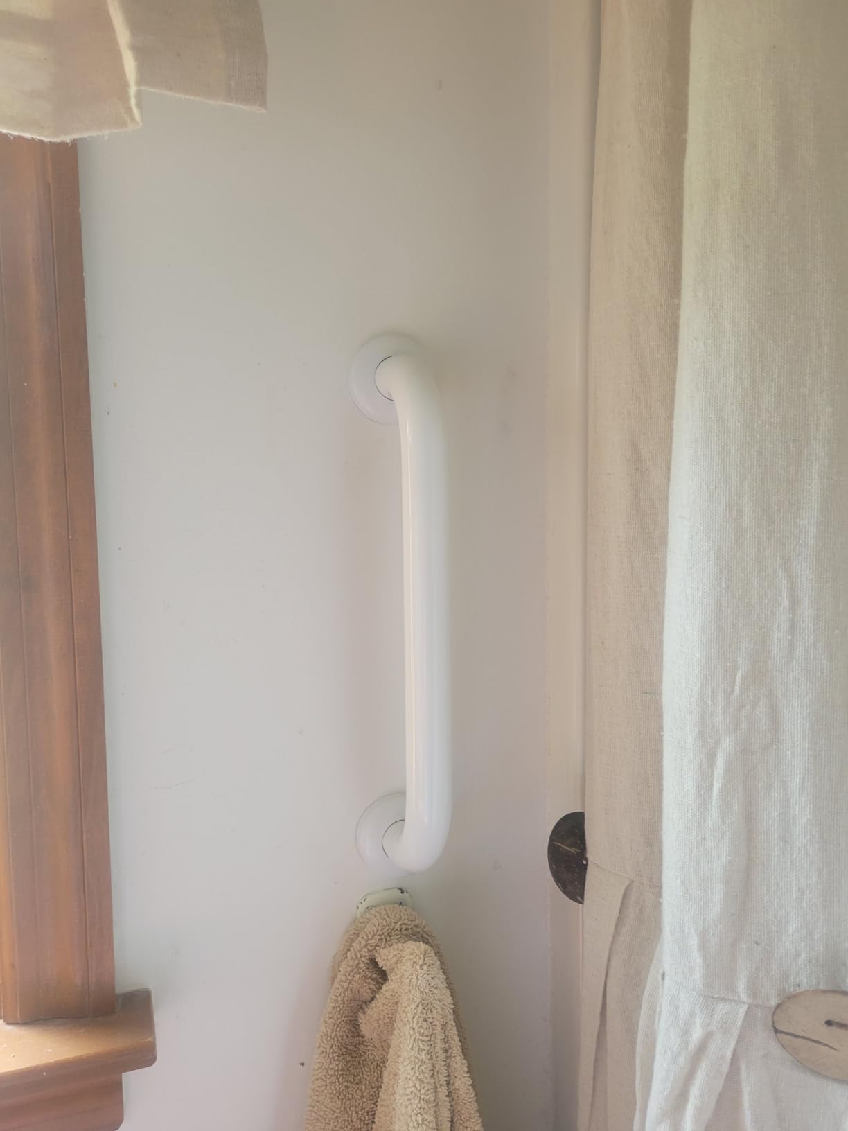 2 Pack Shower Grab Bar, Stainless Steel Bathroom Grab Bar, Shower Handle Bath Handle, Safety Bars for Shower Chair Bench, Grab Bars Senior, Elderly, Handicap(12 Inch) - Customer Photo 1