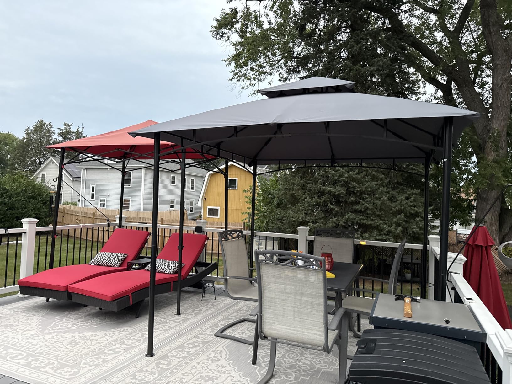 MASTERCANOPY Outdoor Garden Gazebo for Patios with Stable Steel Frame (11x11, Black) - Customer Photo 1