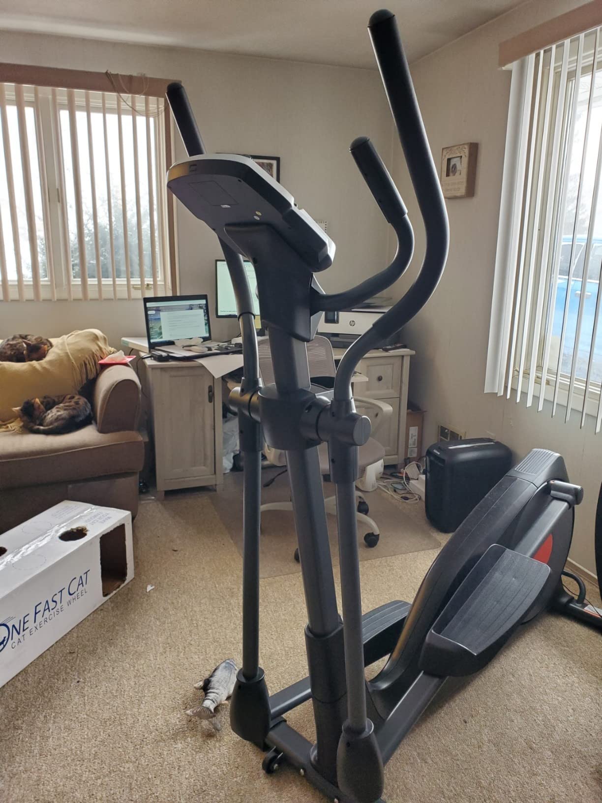 Sunny Health & Fitness Full Body Workout Elliptical Trainer with Digital Performance Monitor, Low Impact Exercise, and Optional Bluetooth with Exclusive SunnyFit App Customer Review Sunny Health & Fitness Full Body Workout Elliptical Trainer with Digital Performance Monitor, Low Impact Exercise, and Optional Bluetooth with Exclusive SunnyFit App - Customer Photo 1