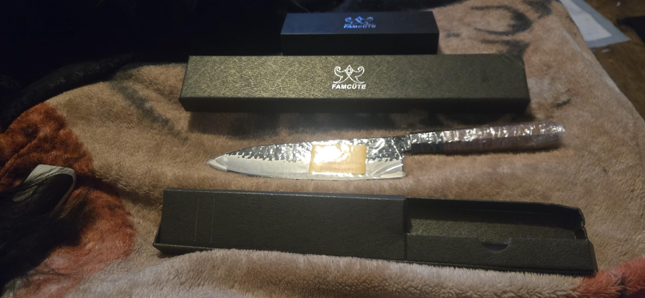 8 Inch Japanese Knife, Hand Forged 5 Layers High Carbon 9CR18MOV Steel Rosewood Handle Chef Knife, Ultra Sharp Durable Professional Kitchen Knife, A Thoughtful Birthday Gifts for Mom/Dad - Customer Photo 1