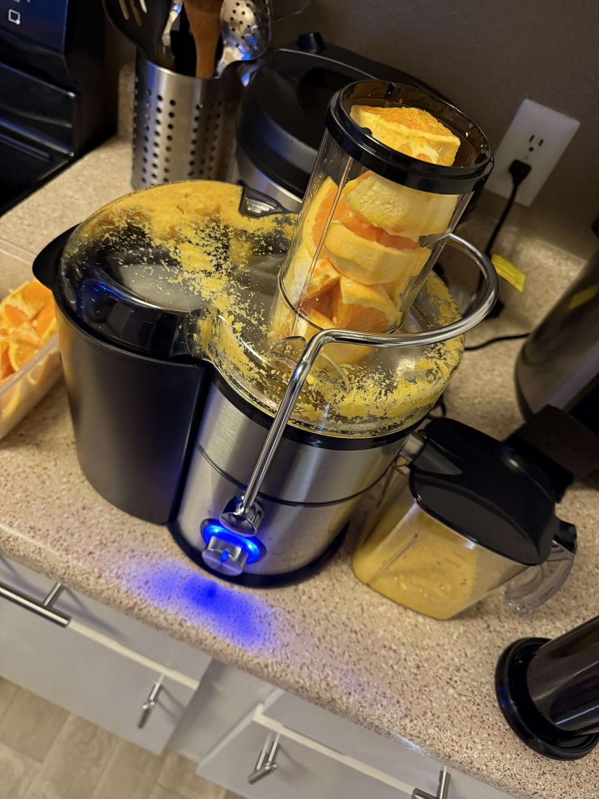 1300W KOIOS Centrifugal Juicer Machines, Juice Extractor with Extra Large 3inch Feed Chute, Full Copper Motor, Titanium-Plated Filter, High Juice Yield, 3 Speeds Mode,Easy to Clean with Brush,BPA-Free - Customer Photo 1
