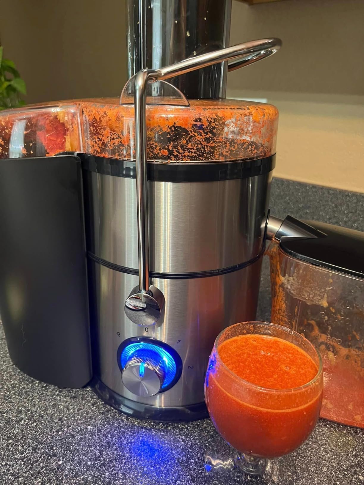 1300W KOIOS Centrifugal Juicer Machines, Juice Extractor with Extra Large 3inch Feed Chute, Full Copper Motor, Titanium-Plated Filter, High Juice Yield, 3 Speeds Mode,Easy to Clean with Brush,BPA-Free - Customer Photo 3