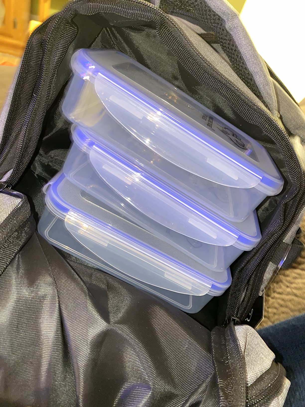 519 Fitness Meal Prep Backpack,Hiking Outdoor Insulated Unisex Lunch Cooler with Computer Compartment,Include 6 Meal Containers,2 Ice Packs and Shaker - Customer Photo 2
