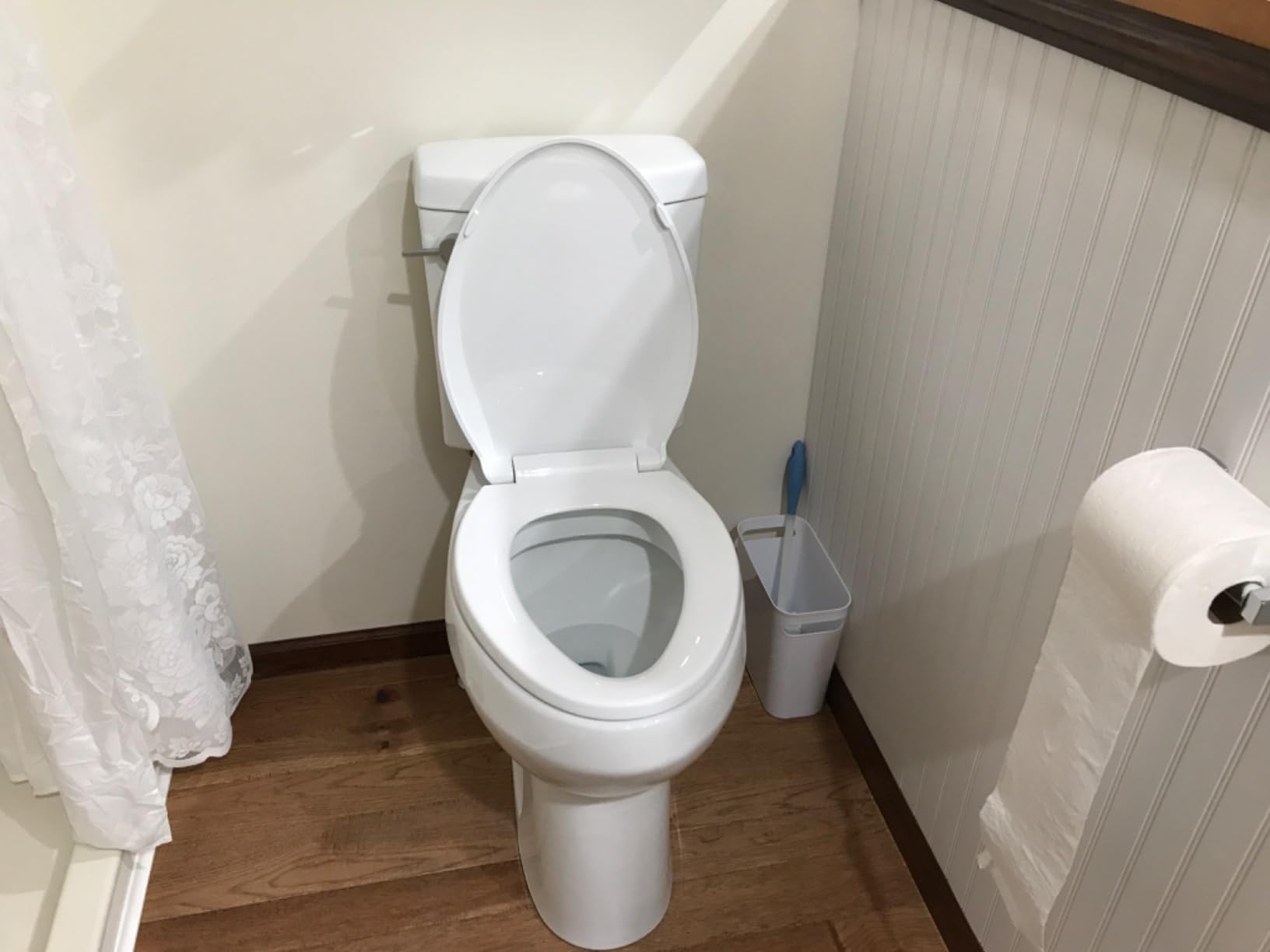 KOHLER K-25224-0 Highline Tall Two-Piece Elongated Toilet with Left-Hand Trip Lever, Elongated Toilet Bowl, 1.28 GPF, White - Customer Photo 2
