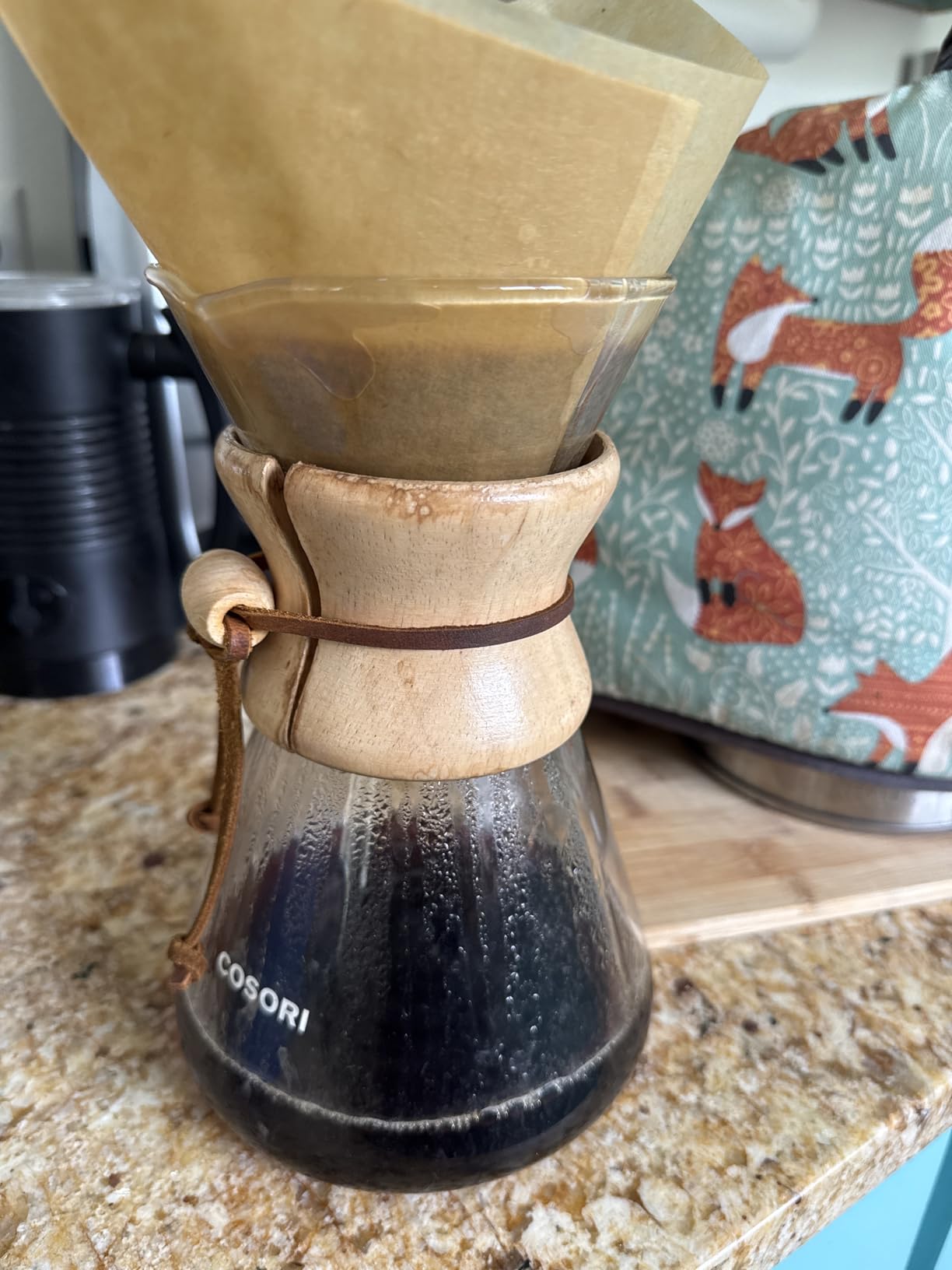 COSORI Pour Over Coffee Maker with Double Layer Stainless Steel Filter, 8-Cup, 34oz - Customer Photo 2