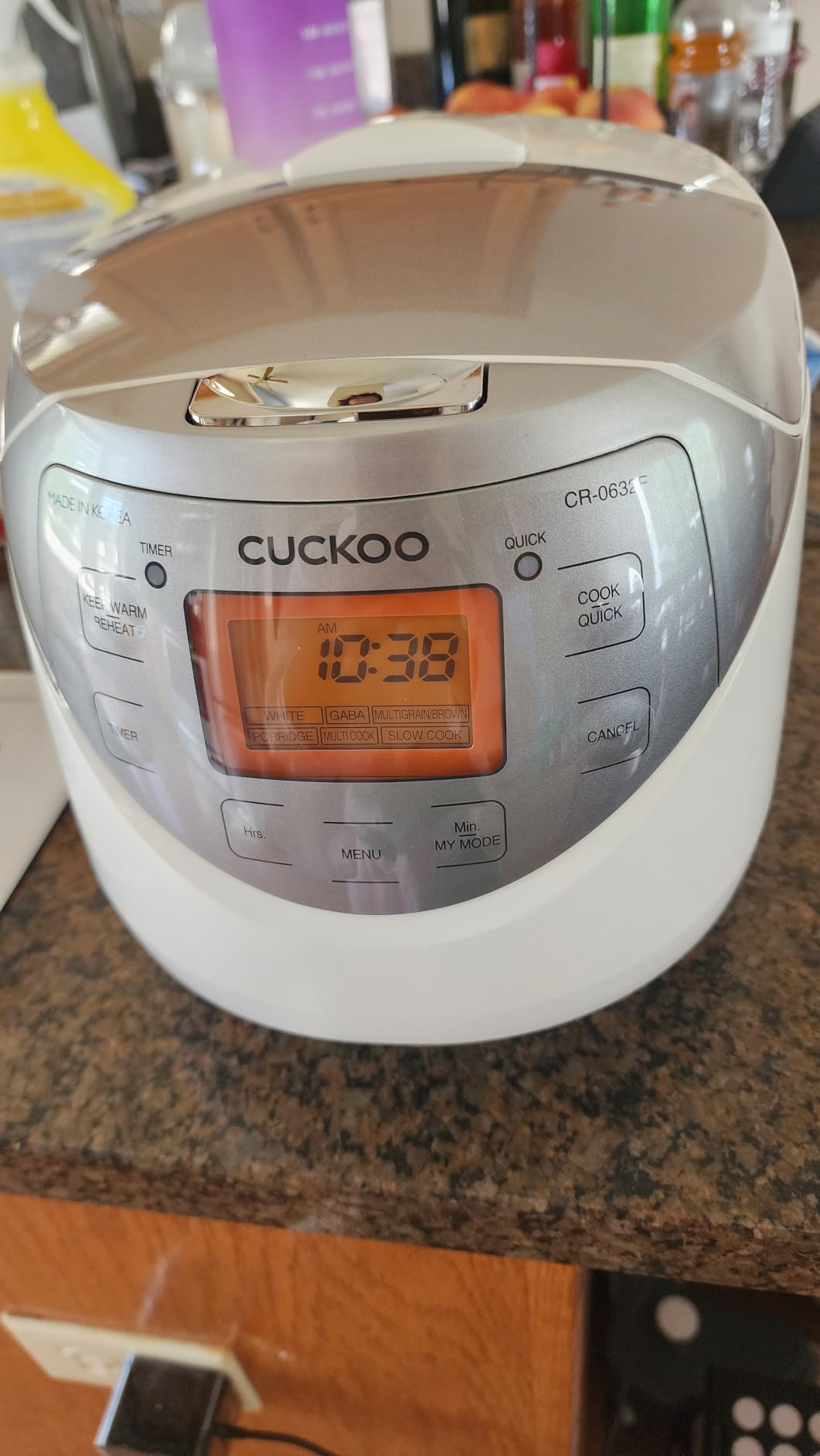 CUCKOO Rice Cooker 6 Cup Uncooked / 12 Cup Cooked, Korean Fuzzy Logic Rice Cooker Small with Delay Timer & Keep Warm Setting, Versatile Food Steamer for Cooking, Non-Stick Inner Pot, Silver (CR-0632F) - Customer Photo 1