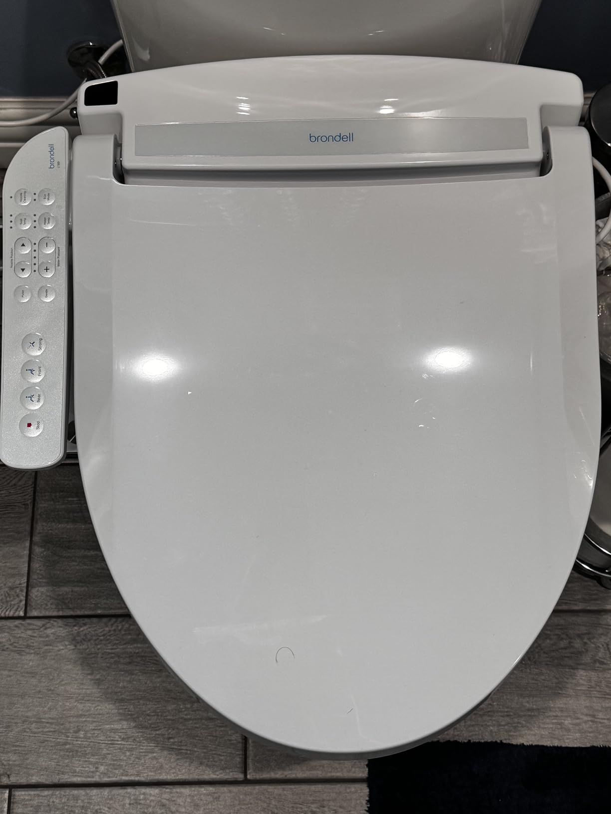 Brondell LT89 Electric Bidet Toilet Seat, Fits Elongated Toilets, White – Side Arm Control, Warm Water Wash, Strong Wash Mode, Stainless-Steel Nozzle, Nightlight and Easy Installation - Customer Photo 1