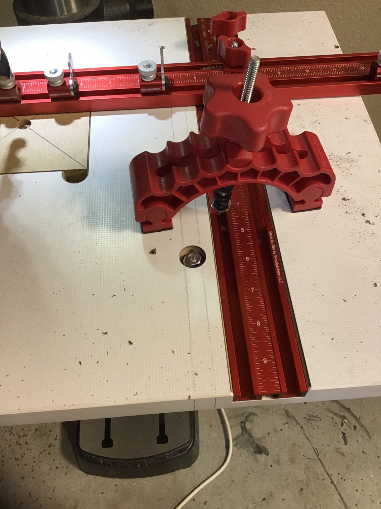 Woodpeckers Drill Press Table Package, Kit 3, Complete Kit with Work Surface, Clamps, Fence and Stops - Customer Photo 1