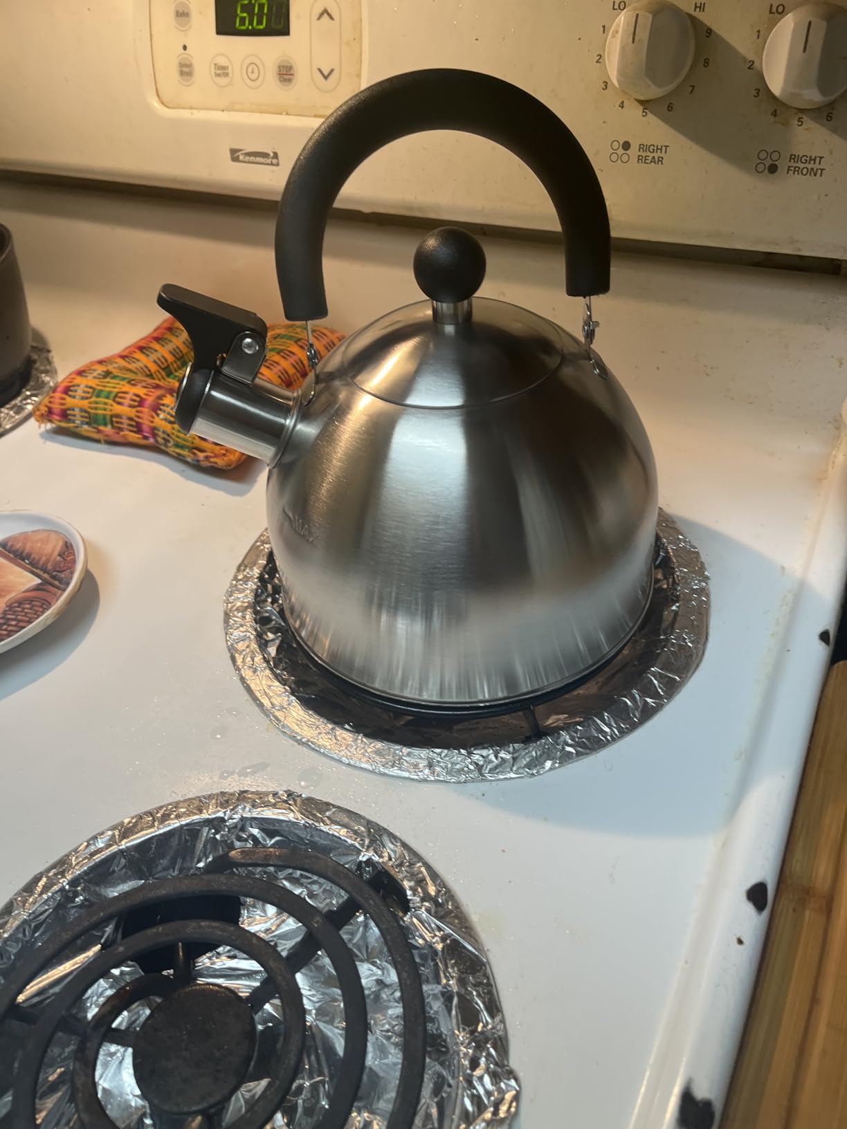 Primula Stewart Whistling Stovetop Tea Kettle Food Grade Stainless Steel, Hot Water Fast to Boil, Cool Touch Folding, 1.5-Quart, Brushed with Black Handle - Customer Photo 1
