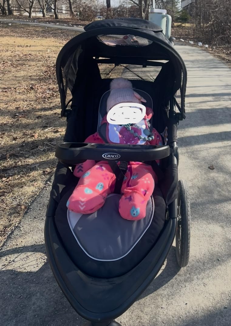 Graco FastAction Jogger LX Stroller - Drive, Convenient One-Hand Fold, ICS Compatible, Ideal for Parents on the Go - Customer Photo 1