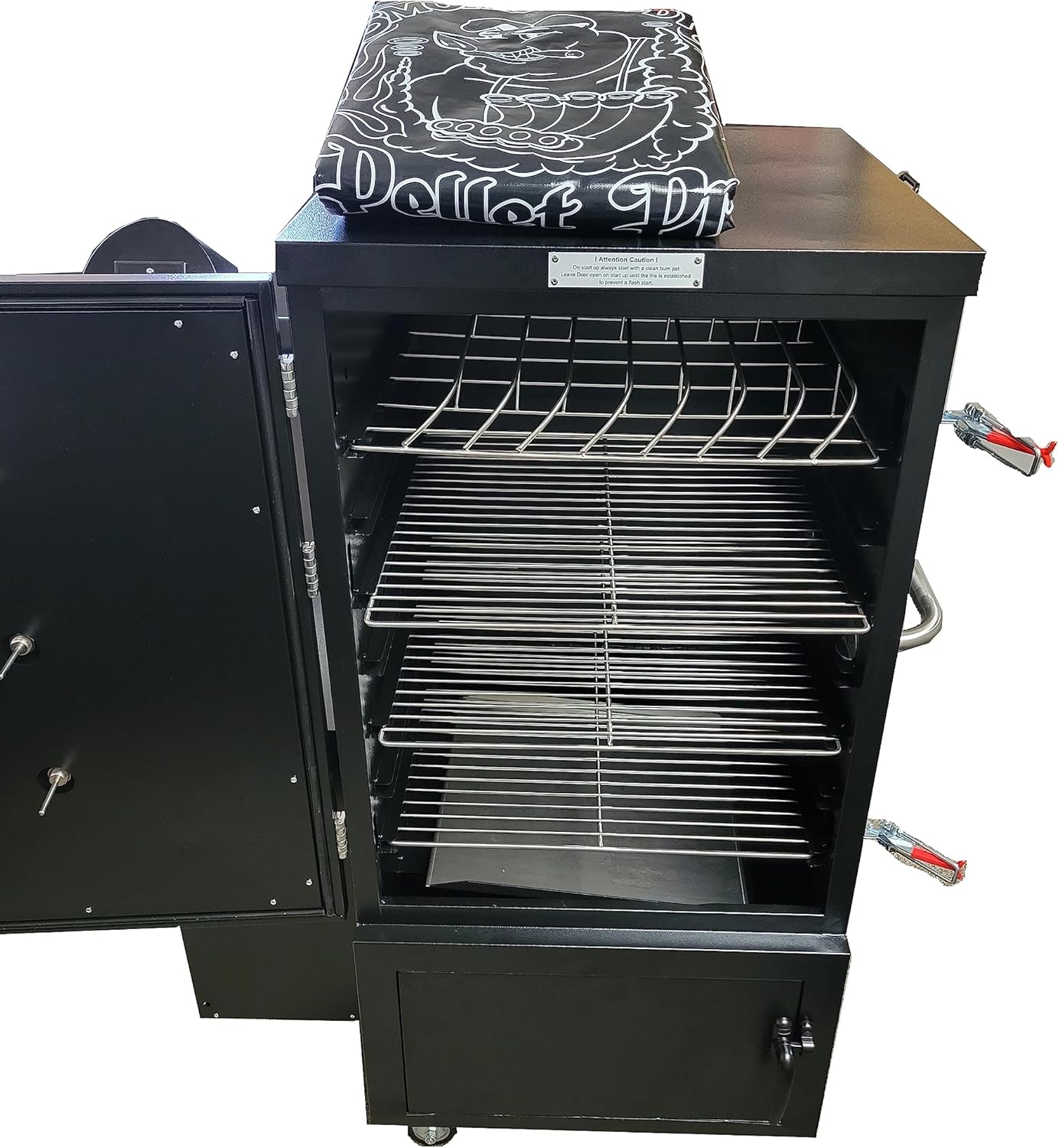 Pellet Pro® 2300 Vertical Pellet Smoker DOUBLE WALL Cabinet Free Cover and Convection Fan - Home Delivery - Customer Photo 2