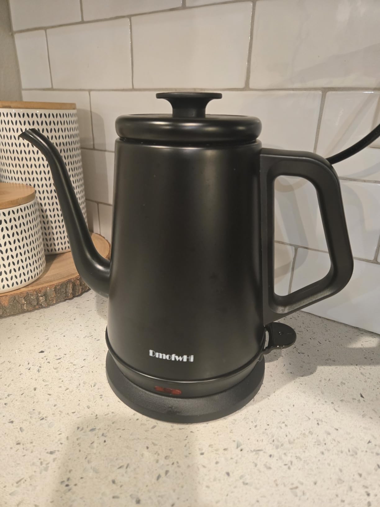 DmofwHi 1000W Gooseneck Electric Kettle (1.0L),100% Stainless Steel BPA Free Tea Kettle with Auto Shut - Off Protection, Pour Over Coffee Kettle -Copper - Customer Photo 1