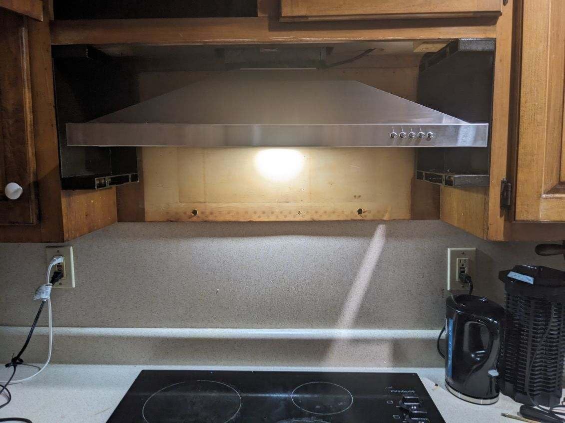 Range Hood, Range Hoods 30 inch Stainless Steel, 450 CFM Kitchen Hood with LED Light Baffle Filters, 3 Speed Exhaust Fan Vent Hood - Customer Photo 2