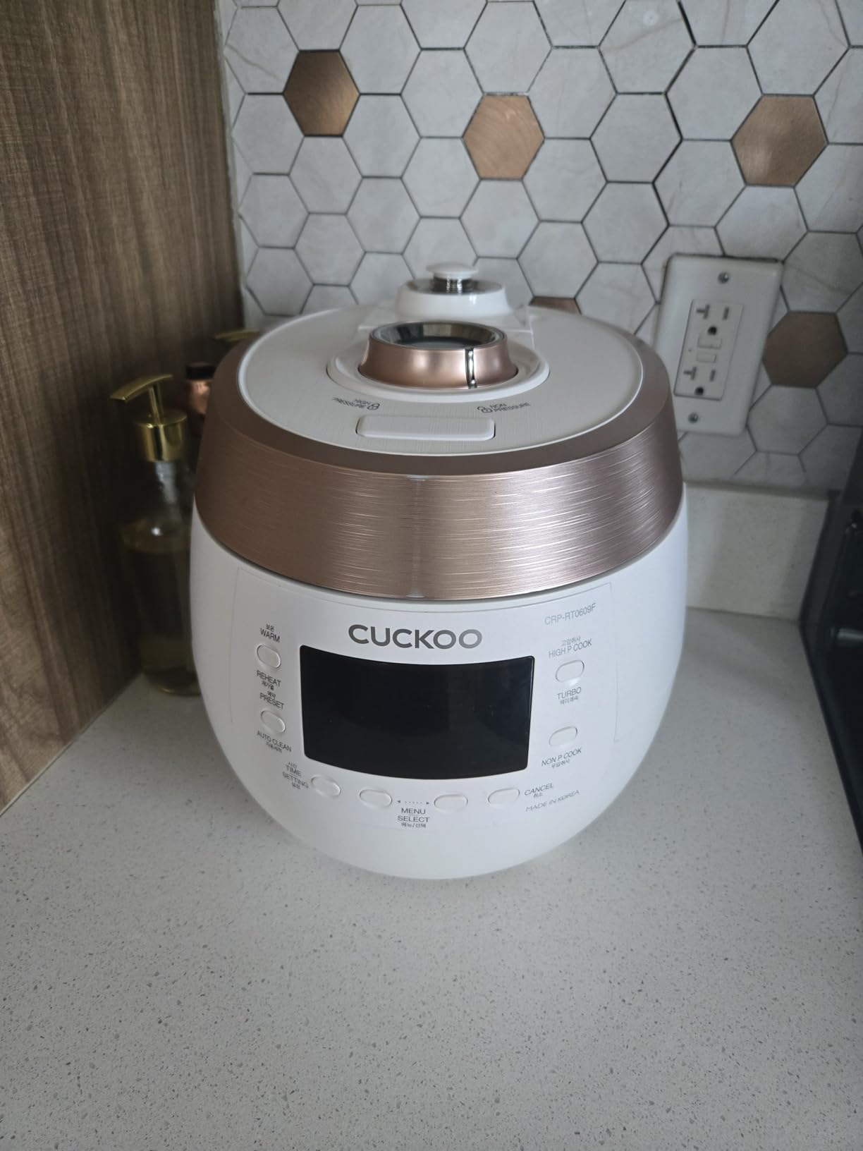 CUCKOO CRP-RT0609FW 6-Cup (Uncooked) / 12-Cup (Cooked) Twin Pressure Rice Cooker & Warmer with Nonstick Inner Pot, 14 Menu Options, Safe Steam Release, 3 Voice Guide, Auto Clean (White) - Customer Photo 1