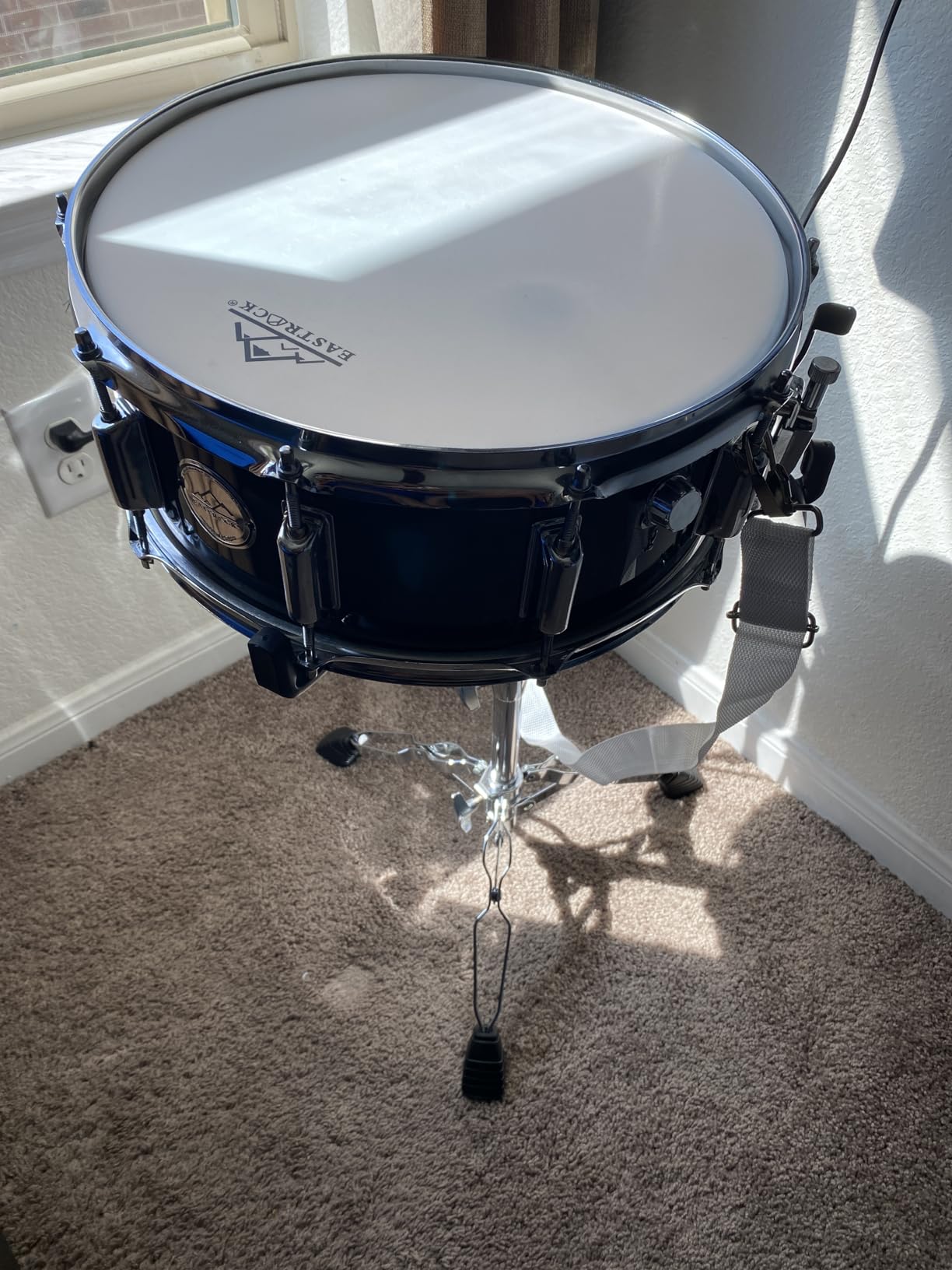 EASTROCK Snare Drum Set 14X5.5 Inches for Student Beginners with Gig Bag, Drumsticks, Stand, Drum Keys, Coated Material Drum Head, Black - Customer Photo 2