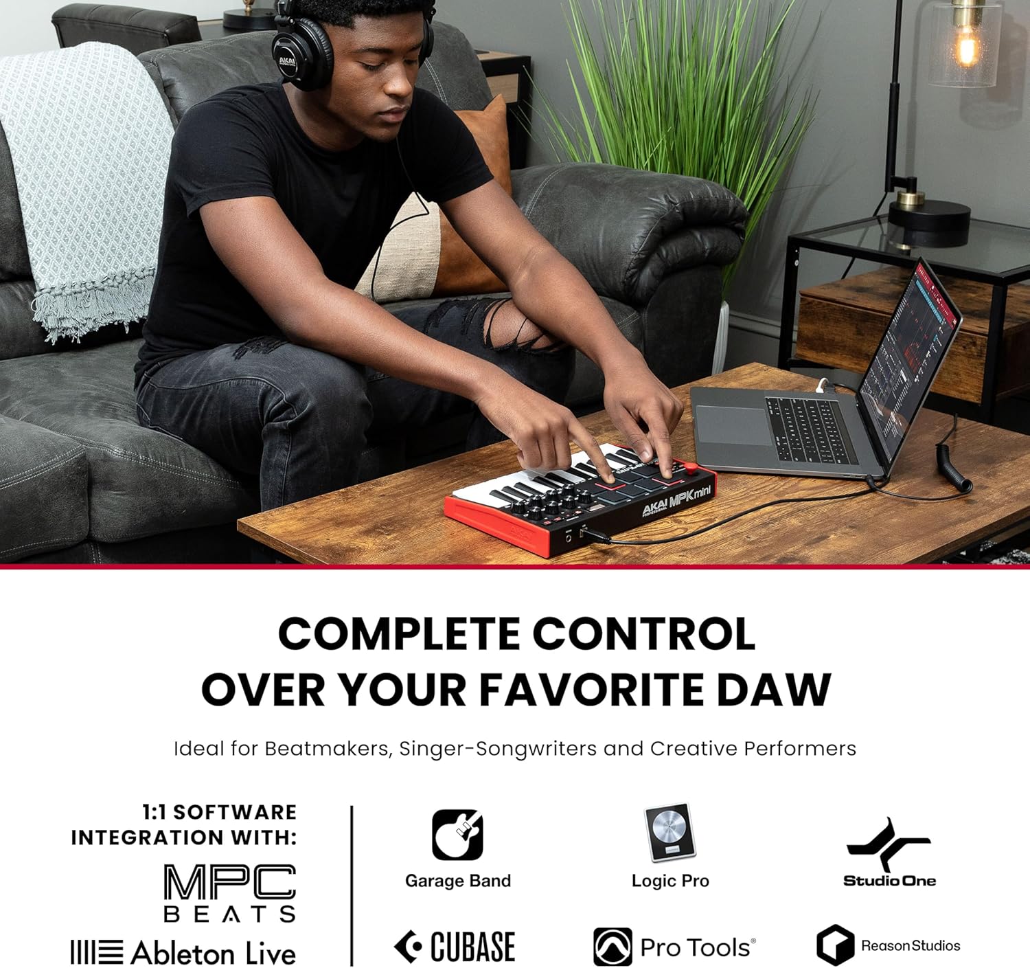 Akai Professional MPK Mini MK3 25 Key USB MIDI Keyboard Controller With 8 Backlit Drum Pads, 8 Knobs, Music Production Software and Native Instruments Sound Package customer photo 2