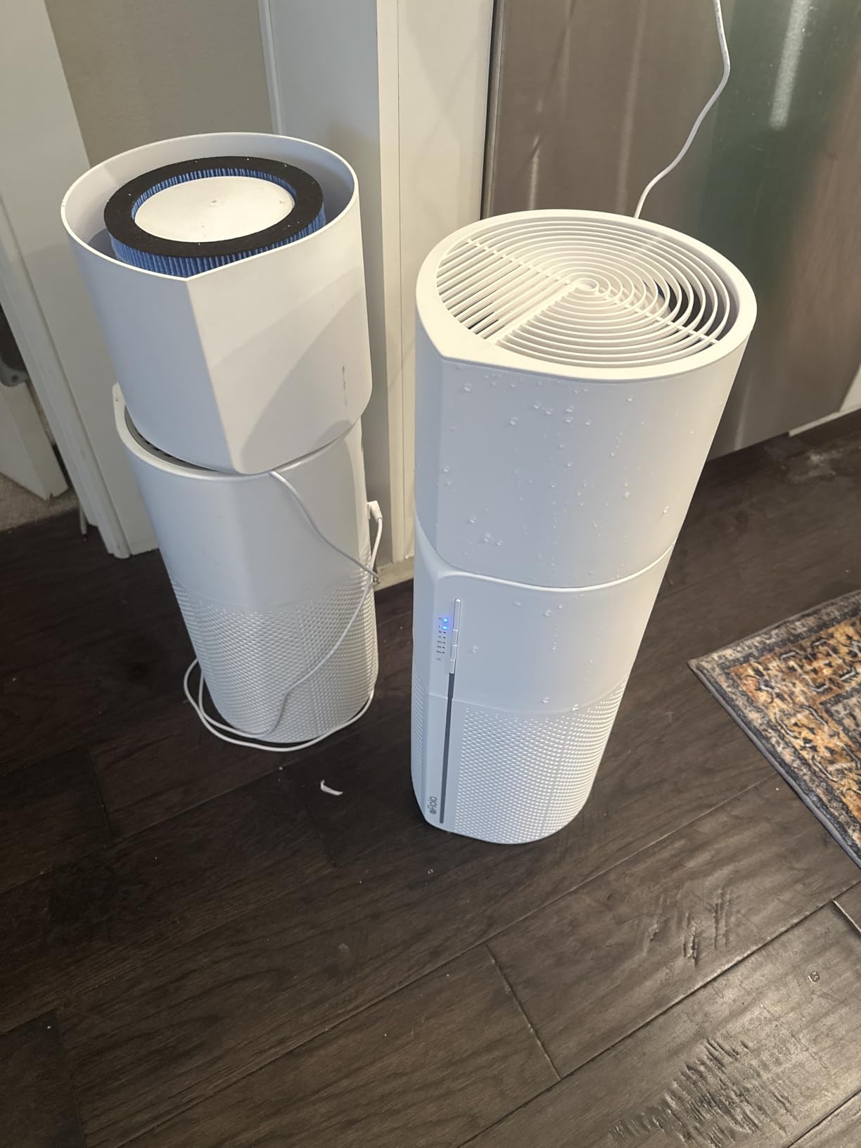 Afloia 2 IN 1 Air Purifier with Humidifier Combo, 3-Stage Filters for Home Allergies Pets Hair Smoker Odors, Evaporative Humidifier, Auto Shut Off, Quiet Air Cleaner with Seven Color Light,White Customer Review Afloia 2 IN 1 Air Purifier with Humidifier Combo, 3-Stage Filters for Home Allergies Pets Hair Smoker Odors, Evaporative Humidifier, Auto Shut Off, Quiet Air Cleaner with Seven Color Light,White - Customer Photo 1