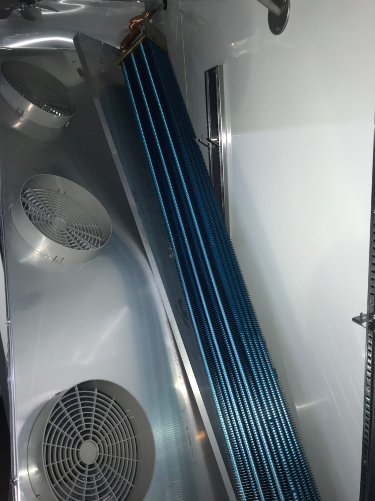 Commercial Reach-In Refrigerator, 2 Glass Door Commercial Refrigerator, Stainless Steel, White Interior; 47 Cubic Ft, 54